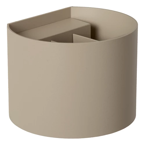 Lucide ARMIN - Foco de pared / Lámpara de pared Baño - LED Regul. - CCT - 2x3,5W 2200K/3000K - IP54 - Taupe - Essential - apagado
